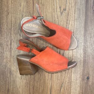 Sorel Suede Wedge Slingback Sandal